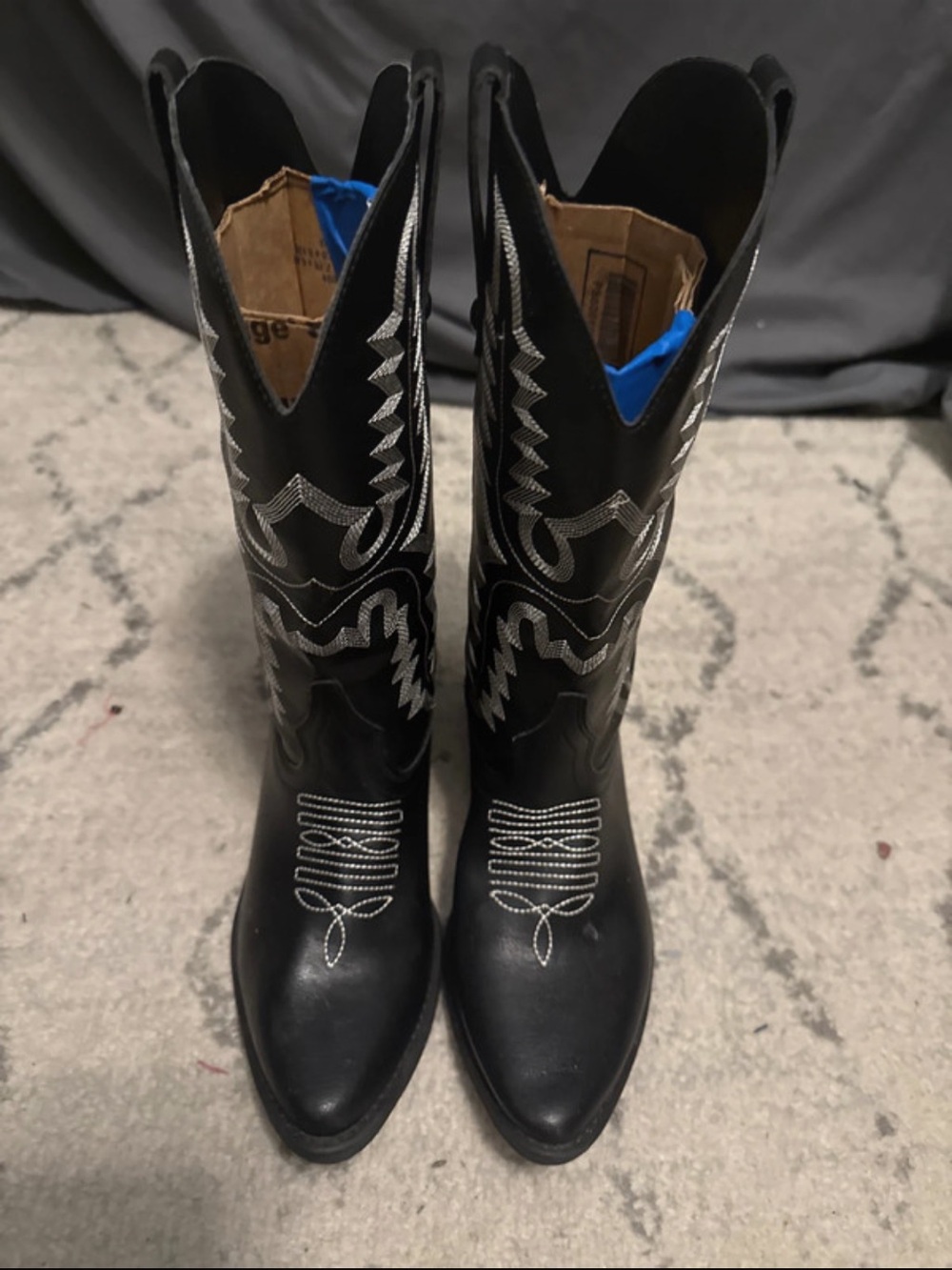 me too Black Ankle Boots with Subtle Stitch Detailing